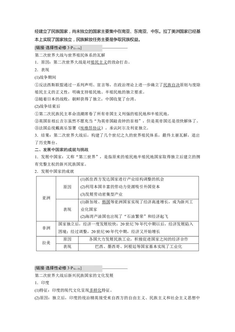 2023年高考历史一轮复习（部编版新高考）第19讲课题54　世界殖民体系的瓦解与新兴国家的发展_新高考复习资料_2023年新高考复习资料_2023新高考大一轮复习讲义