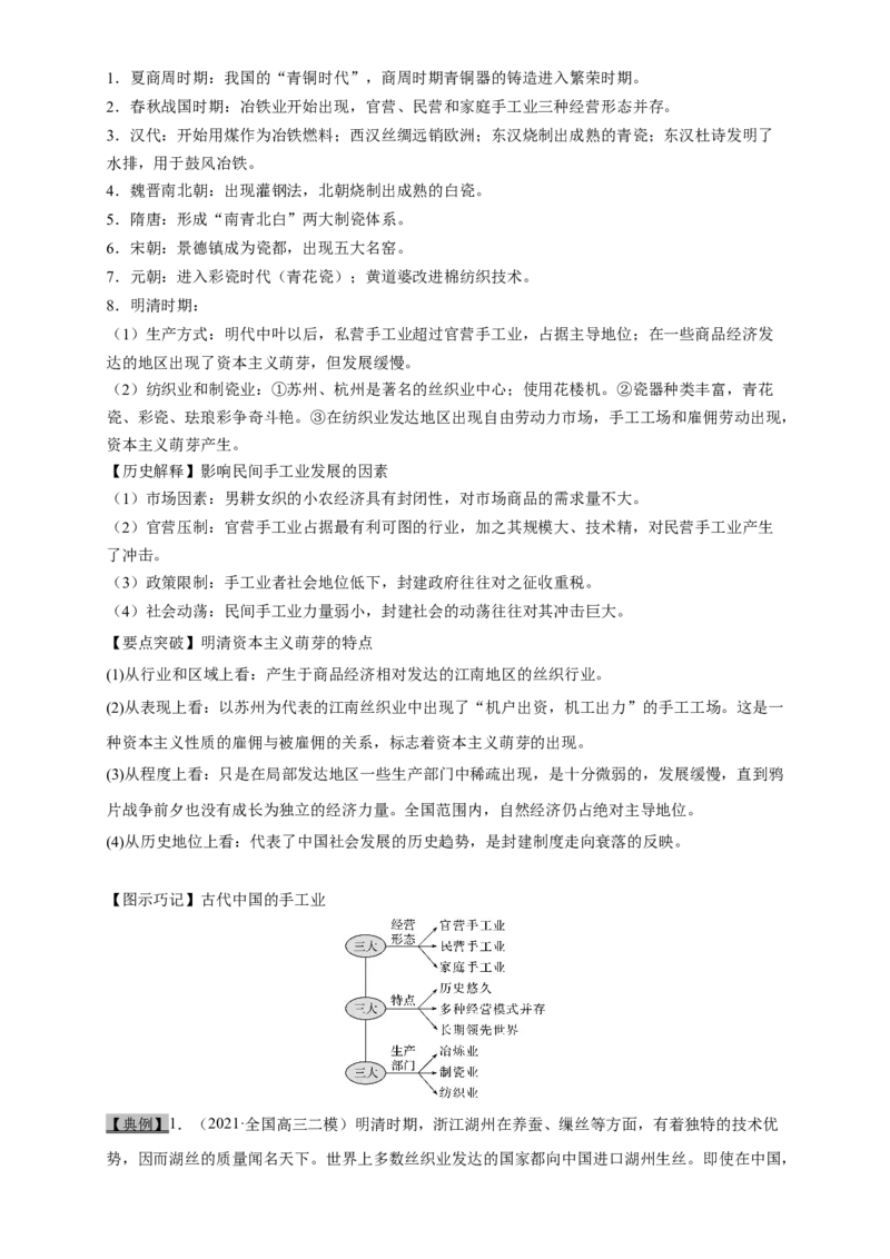 考点12古代中国的农业和手工业-备战2022年高考历史一轮复习考点帮（新高考专用）_新高考复习资料_2022年新高考复习资料_备战2022年历史一轮复习考点帮（新高考）8.2更新