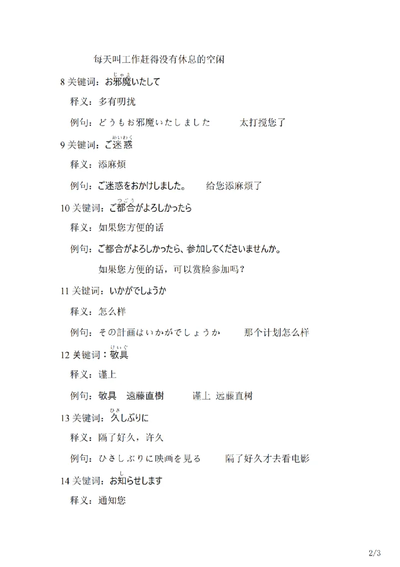 203考研日语--常用词汇库书信类（OCR）_203考研（日语）历年真题资料_203日语-复习资料_05-203考研日语作文_203考研日语-作文常用单词分类