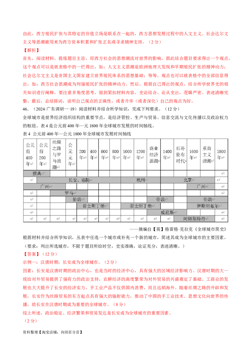 重难点10资本主义的早期扩张与亚非拉的民族解放运动（解析版）_新高考复习资料_2024年新高考复习资料_专项复习资料_❤2024年高考历史热点&middot;重点&middot;难点专练（新高考专用）