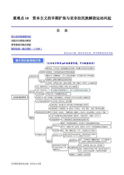 重难点10资本主义的早期扩张与亚非拉的民族解放运动（解析版）_新高考复习资料_2024年新高考复习资料_专项复习资料_❤2024年高考历史热点&middot;重点&middot;难点专练（新高考专用）