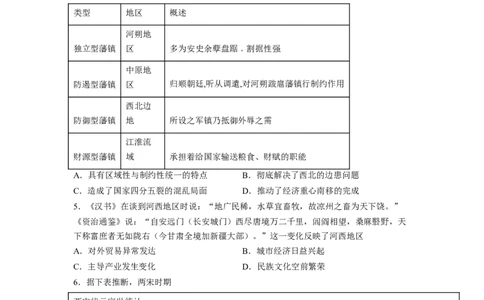 解密02三国两晋南北朝的民族交融与隋唐大一统的发展（分层训练）（原卷版）_07高考历史_新高考复习资料_2023年新高考复习资料_高频考点解密2023年高考历史二轮复习讲义+分层训练