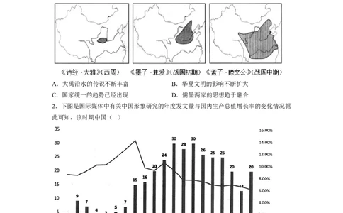 解密17核心素养&mdash;&mdash;时空观念（分层训练）（原卷版）_07高考历史_新高考复习资料_2023年新高考复习资料_高频考点解密2023年高考历史二轮复习讲义+分层训练