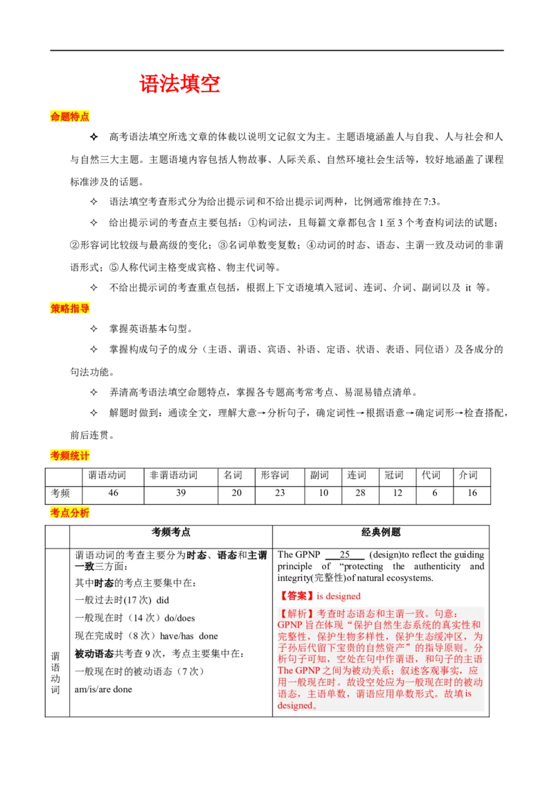 语法填空(解析版)-备战2023年高考英语一轮复习考点微专题_03高考英语_新高考复习资料_2023年新高考资料_一轮复习_备战2023年高考英语一轮复习考点微专题（新高考专用）_三、语言运用