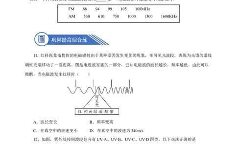 21.2电磁波的海洋（分层作业）-（人教版）原卷版_初物_八年级上下册+九年级全一册物理_九年级物理全一册_分层作业