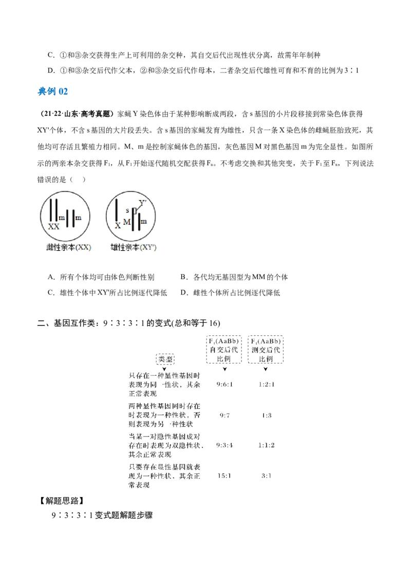 专题04遗传的基本规律和人类遗传病（讲义）（原卷版）_新高考复习资料_2024年新高考复习资料_二轮复习资料_讲义