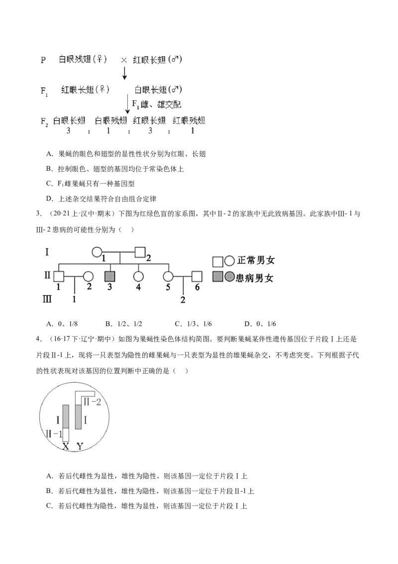 专题04遗传的基本规律和人类遗传病（讲义）（原卷版）_新高考复习资料_2024年新高考复习资料_二轮复习资料_讲义