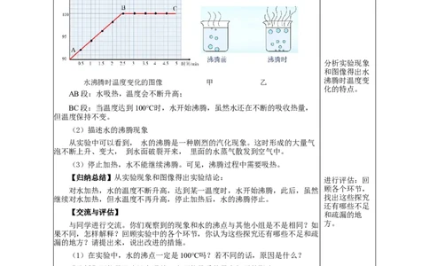 3.3汽化和液化（教学设计）-（人教版）_初物_八年级上下册+九年级全一册物理_八年级物理上册_老课标资料_教学设计