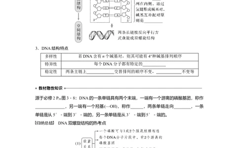 第6单元　第2课时　DNA的结构与复制_2024年新高考资料_1.2024一轮复习_2024年高考生物一轮复习讲义（新人教版）_学生版在此文件夹_大一轮复习讲义_第六单元　遗传的物质基础