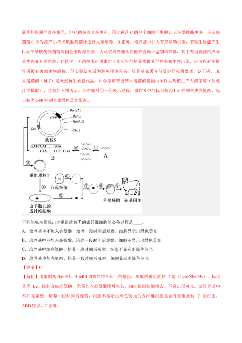 题型07实验设计类（生物技术与工程）（解析版）_2024年新高考资料_2.2024二轮复习_备战2024年高考生物实验专项突破3143686