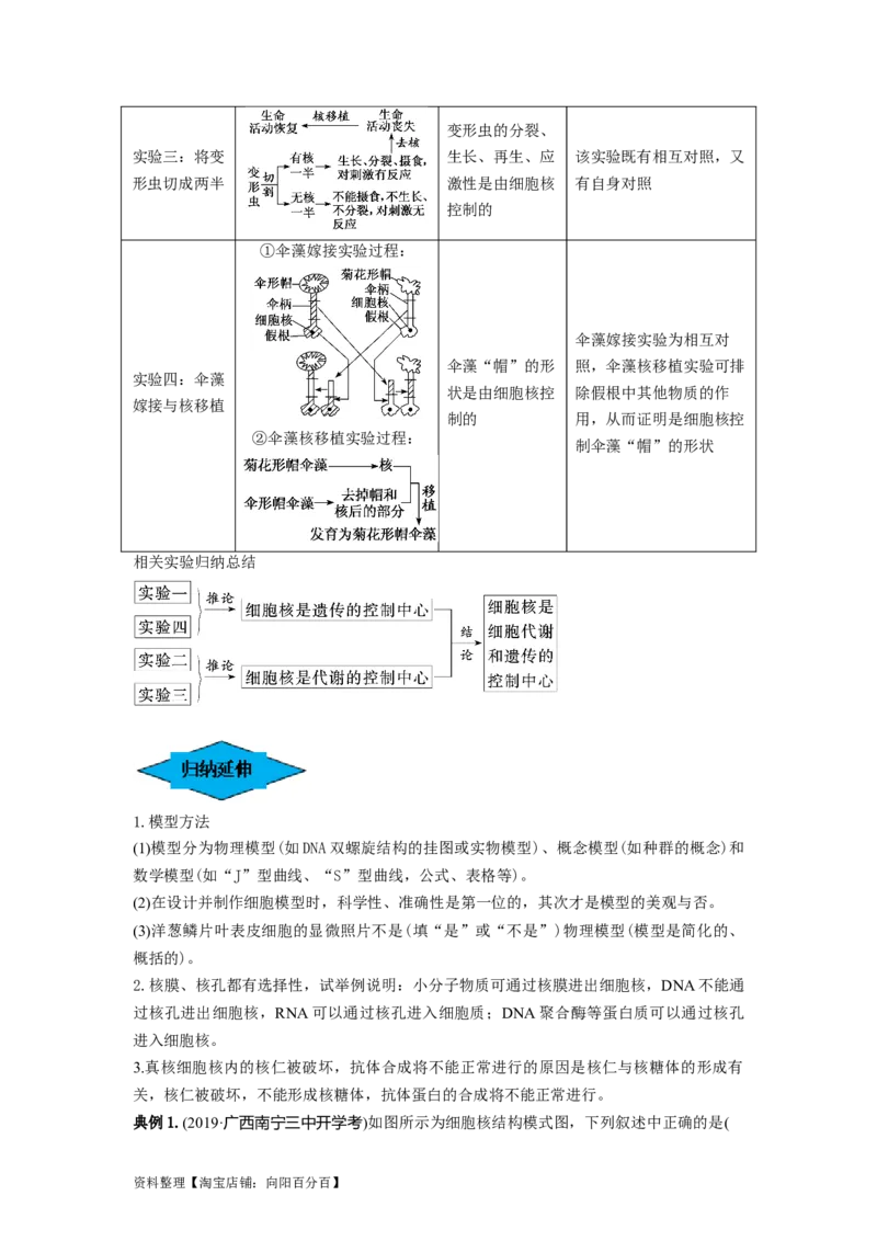 专题04细胞膜和细胞核（串讲）（解析版）_新高考复习资料_2024年新高考复习资料_一轮复习资料_完备战2024年高考生物一轮复习串讲精练（新高考专用）_串讲_解析版