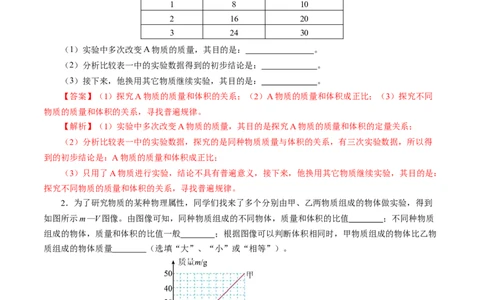 6.2密度（分层作业）解析版_初物_八年级上下册+九年级全一册物理_八年级物理上册_分层作业（完）