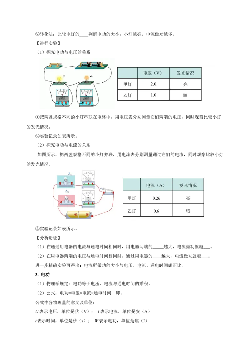 18.1电能电功（导学案）-（人教版）学生版_初物_八年级上下册+九年级全一册物理_九年级物理全一册_导学案