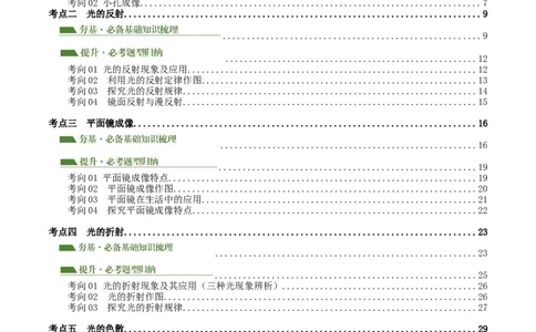 专题02光现象（讲义）（原卷版）_8、物理总复习_8.中考物理总复习_2024年中考复习资料_一轮复习资料_完2024年中考物理一轮复习课件+讲义+练习（全国通用）