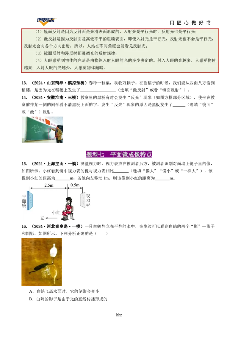 专题02光现象（讲义）（原卷版）_8、物理总复习_《2025年中考复习讲义》物理