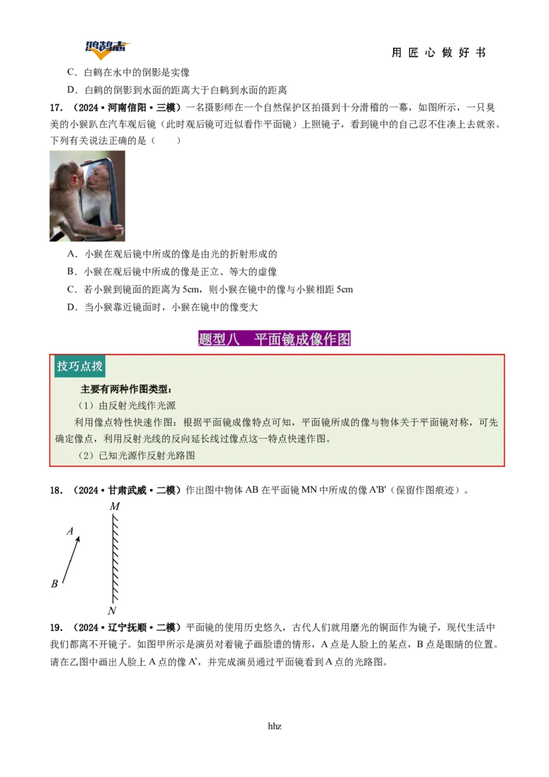 专题02光现象（讲义）（原卷版）_8、物理总复习_《2025年中考复习讲义》物理