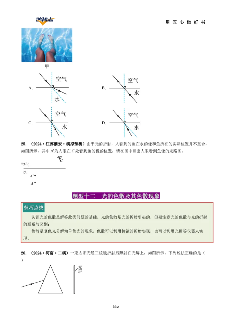 专题02光现象（讲义）（原卷版）_8、物理总复习_《2025年中考复习讲义》物理