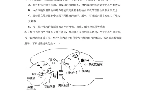 第八单元生命活动的调节（测试卷）（原卷版)_2024年新高考资料_3.2024专项复习_备战2024年高考生物一轮复习重难点专项突破