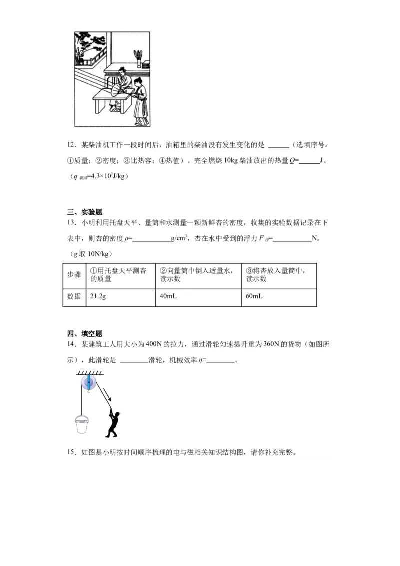 2022年山东省济宁市物理中考真题解析版_初物_八年级上下册+九年级全一册物理_八年级物理上册_全套教学资源_课件教案2_中考真题_2.近三年全国中考真题
