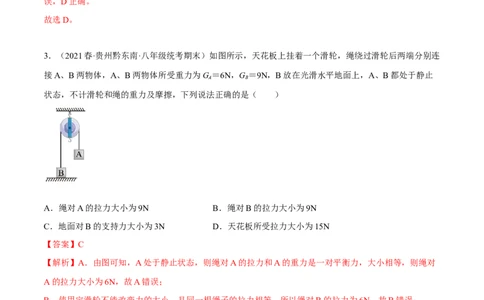 专题05受力分析（解析版）_8、物理总复习_8.中考物理总复习_2023年中考复习资料_二轮复习_备战2023年中考物理二轮四大模块针对集训（全国通用）_模块一力学