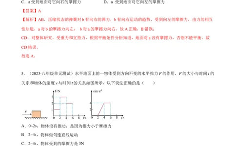 专题05受力分析（解析版）_8、物理总复习_8.中考物理总复习_2023年中考复习资料_二轮复习_备战2023年中考物理二轮四大模块针对集训（全国通用）_模块一力学