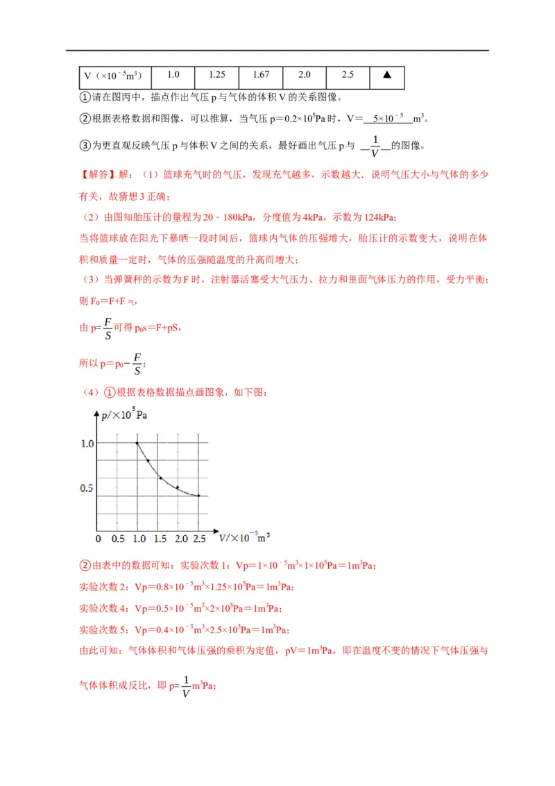 专题06压强相关实验（解析版）_8、物理总复习_8.中考物理总复习_2023年中考复习资料_二轮复习_2023年中考物理二轮题型专项复习（全国通用）