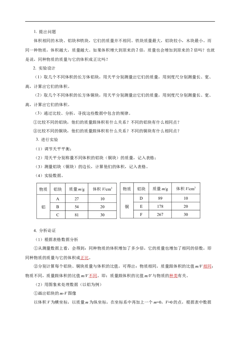 专题06质量与密度（知识梳理典例练习）（教师版）_8、物理总复习_8.中考物理总复习_2024年中考复习资料_一轮复习资料_完2024年中考物理一轮复习课件+练习_配套练习