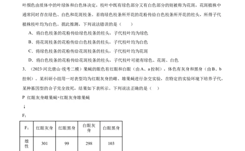 考点通关卷19遗传综合（原卷版）_2024年新高考资料_1.2024一轮复习_2024年高考生物一轮复习考点通关卷（新高考通用）_考点通关卷19+遗传综合-2024年高考生物一轮复习考点通关卷