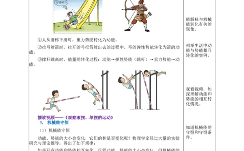 11.4机械能及其转化（教学设计）-（人教版）_初物_八年级上下册+九年级全一册物理_八年级物理下册_老课标资料_教学设计