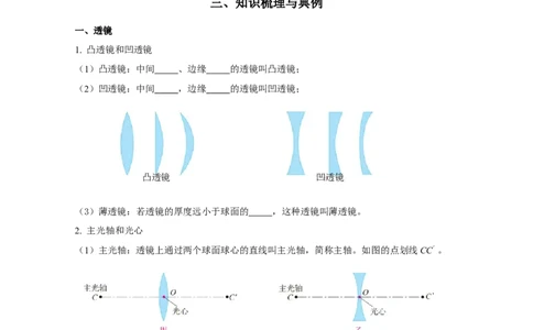 专题05透镜及其应用（知识梳理典例练习）（学生版）_8、物理总复习_8.中考物理总复习_2024年中考复习资料_一轮复习资料_完2024年中考物理一轮复习课件+练习_配套练习