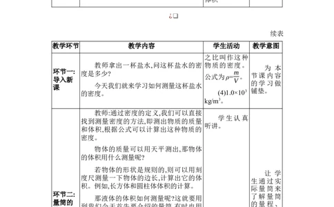 6.3测量液体和固体的密度_初物_八年级上下册+九年级全一册物理_八年级物理上册_全套教学资源_课件教案2_教案_6.第六章质量与密度