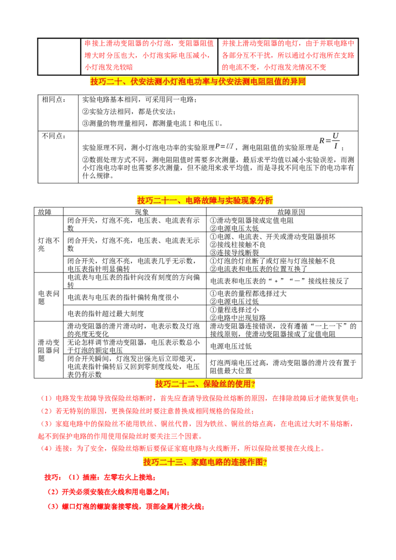 2024年中考物理解题技巧归纳总结_8、物理总复习_2024年中考复习资料_三轮复习_2024年中考物理考前最后一课