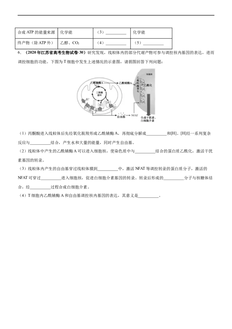 专题04细胞代谢（练）-2023年高考生物二轮复习讲练测（全国通用）（原卷版）_通用版（老高考）复习资料_2023年复习资料_二轮复习_2023年高考生物二轮复习讲练测（全国通用）