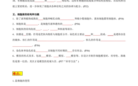 专题02细胞的结构和功能（原卷版）_新高考复习资料_2024年新高考复习资料_❤专项复习资料_2024年高考生物热点&middot;重点&middot;难点专练（新高考专用）