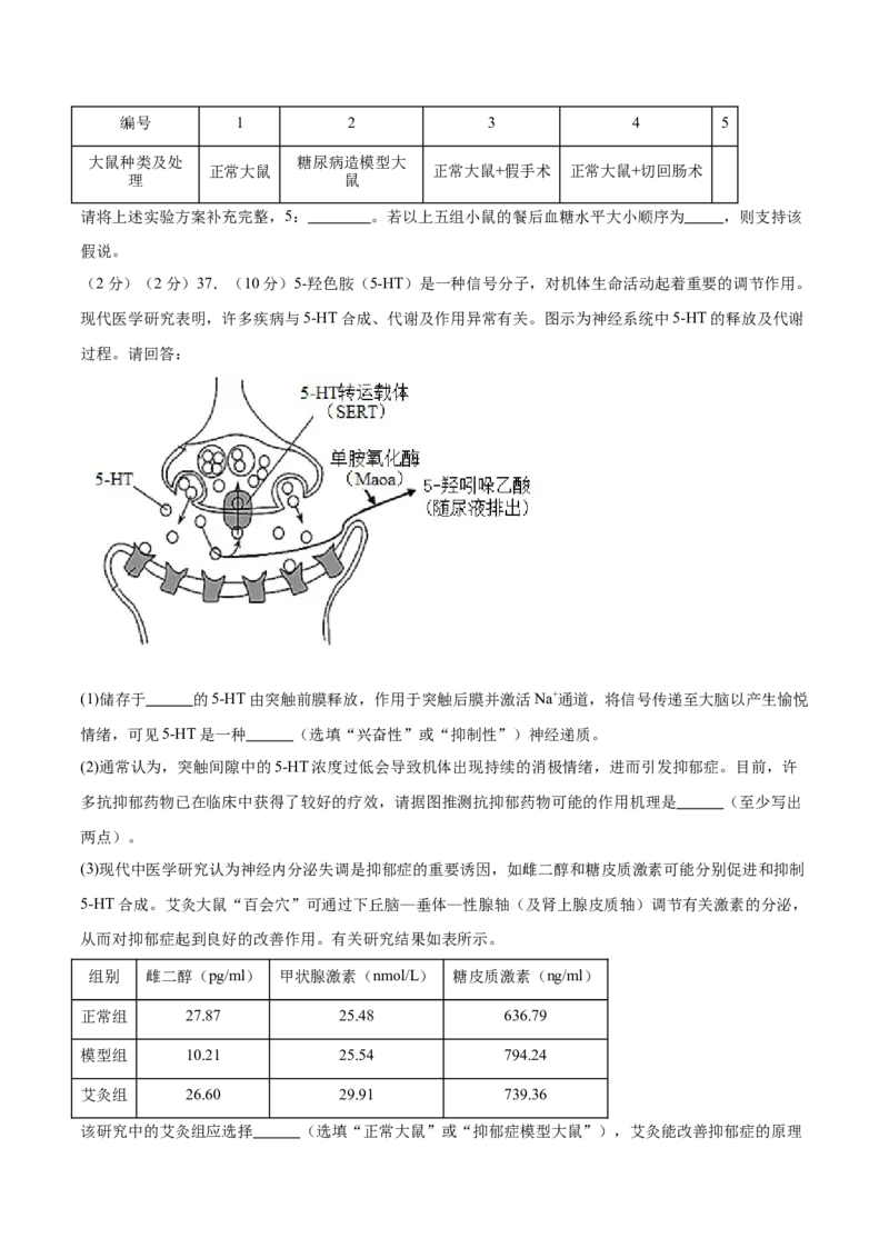 第八单元稳态与调节（测试）（原卷版）_2024年新高考资料_1.2024一轮复习_2024年高考生物一轮复习讲练测（新教材新高考）