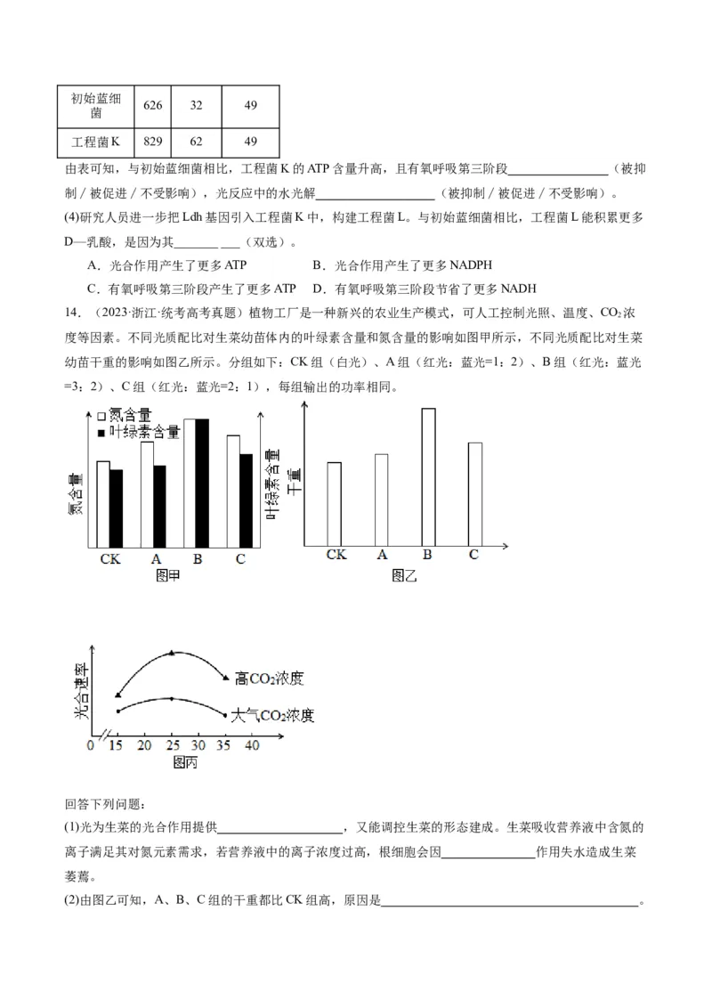 专题02细胞的能量供应与利用（分层练）（原卷版）_新高考复习资料_2024年新高考复习资料_二轮复习资料_高频考点解密2024年高考生物二轮复习高频考点追踪与预测（新高考专用）