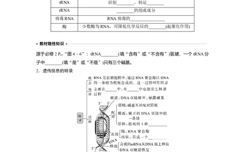 第6单元　第3课时　基因的概念与表达_2024年新高考资料_1.2024一轮复习_2024年高考生物一轮复习讲义（新人教版）_学生版在此文件夹_大一轮复习讲义_第六单元　遗传的物质基础