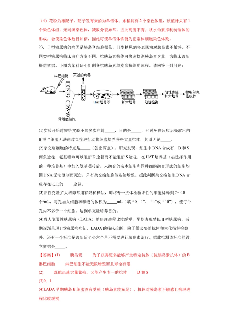 第十单元生物技术与工程（测试卷）（解析版）_2024年新高考资料_3.2024专项复习_备战2024年高考生物一轮复习重难点专项突破