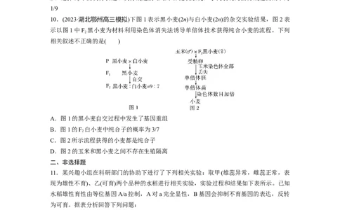 第5单元　课时练6　基因自由组合定律拓展题型突破_2024年新高考资料_1.2024一轮复习_2024年高考生物一轮复习讲义（新人教版）_学生版在此文件夹_一轮复习69练_第五单元　基因的传递规律