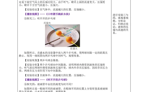 9.4流体压强与流速的关系（教学设计）-（人教版）_初物_八年级上下册+九年级全一册物理_八年级物理下册_老课标资料_教学设计