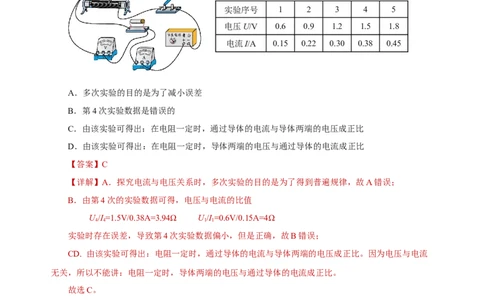 17.1电流与电压和电阻的关系（导学案）-（人教版）教师版_初物_八年级上下册+九年级全一册物理_九年级物理全一册_导学案