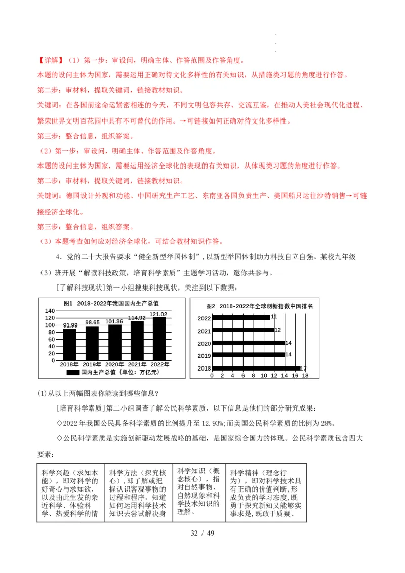 材料分析题必刷30题（解析版）_26年中考道法材料分析题必刷30题