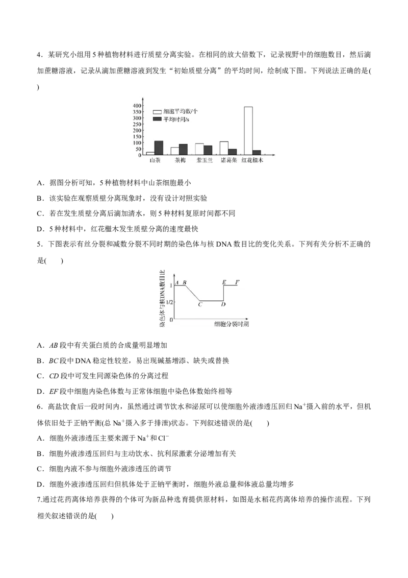 黄金卷02（考试版）-赢在高考&middot;黄金8卷备战2024年高考生物模拟卷（福建专用）_2024年新高考资料_4.2024高考模拟预测试卷