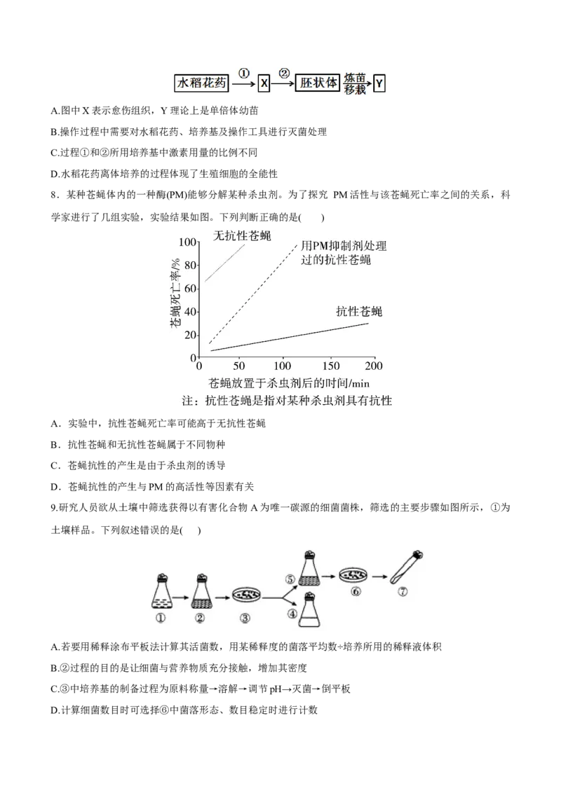 黄金卷02（考试版）-赢在高考&middot;黄金8卷备战2024年高考生物模拟卷（福建专用）_2024年新高考资料_4.2024高考模拟预测试卷