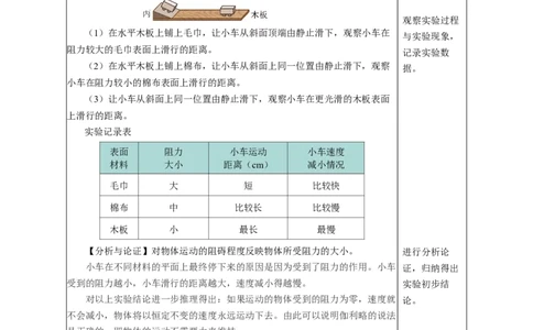 8.1牛顿第一定律（教学设计）-（人教版2024）_初物_八年级上下册+九年级全一册物理_八年级物理下册_教学设计（更新中）