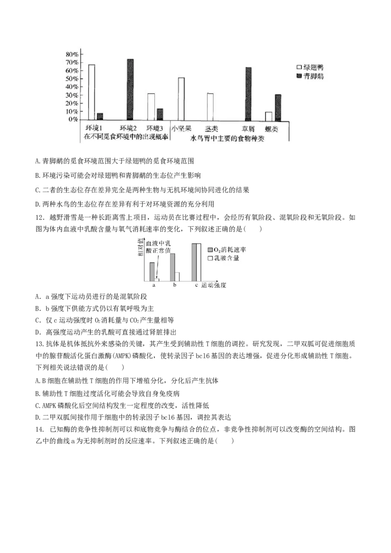 黄金卷01（考试版）-赢在高考&middot;黄金8卷备战2024年高考生物模拟卷（福建专用）_2024年新高考资料_4.2024高考模拟预测试卷