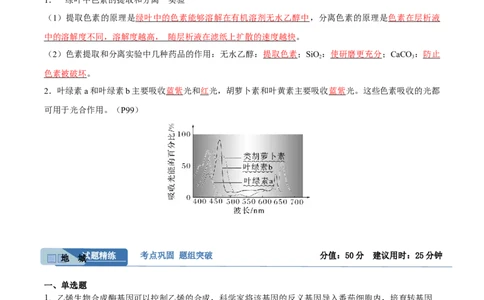 考点通关卷10光合作用（解析版）_2024年新高考资料_1.2024一轮复习_2024年高考生物一轮复习考点通关卷（新高考通用）_考点通关卷10+光合作用-2024年高考生物一轮复习考点通关卷