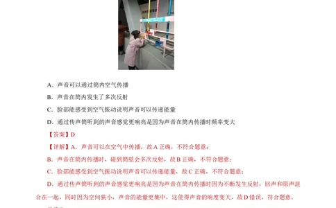 专题02声现象（真题训练）解析版）_8、物理总复习_8.中考物理总复习_2024年中考复习资料_一轮复习资料_完2024年中考物理一轮复习课件+练习_配套练习_教师版（含答案解析）