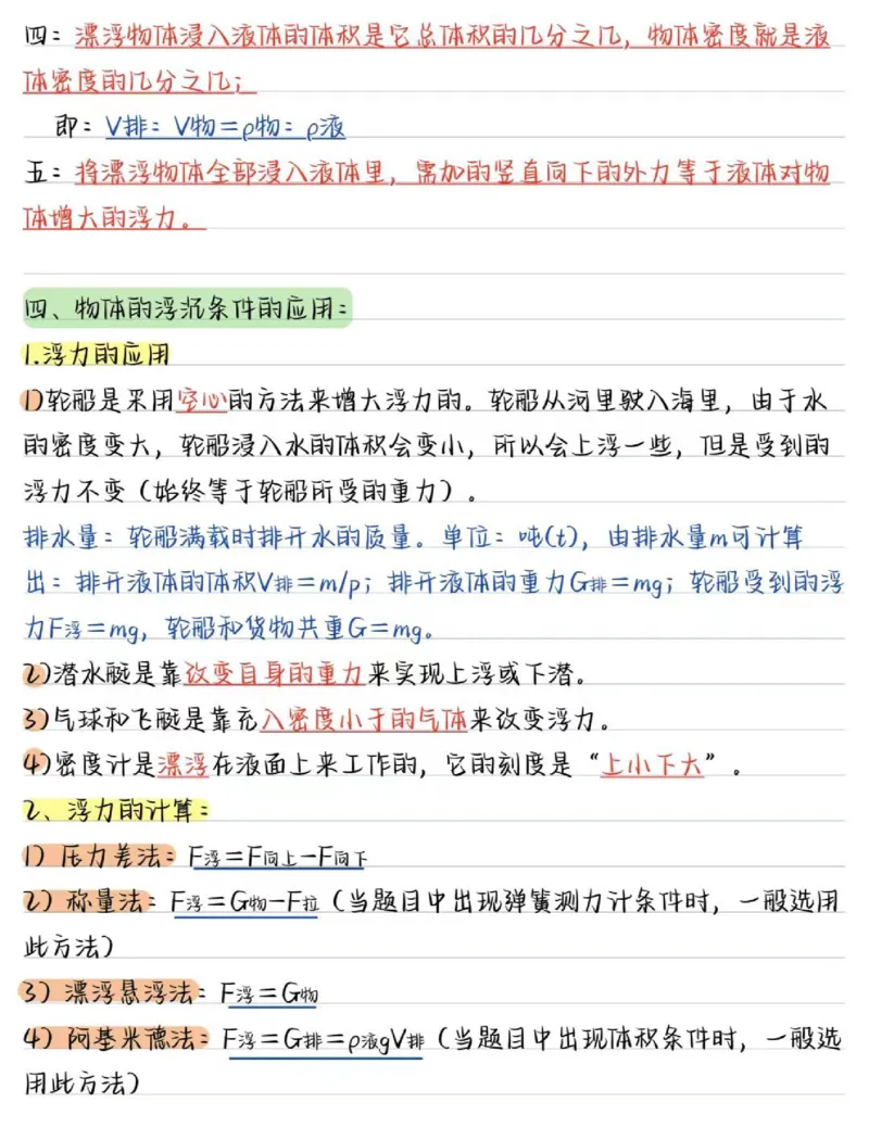 02.八年级物理（下册）核心考点（24页）_初物_人教版初中物理知识点总结（全3册）