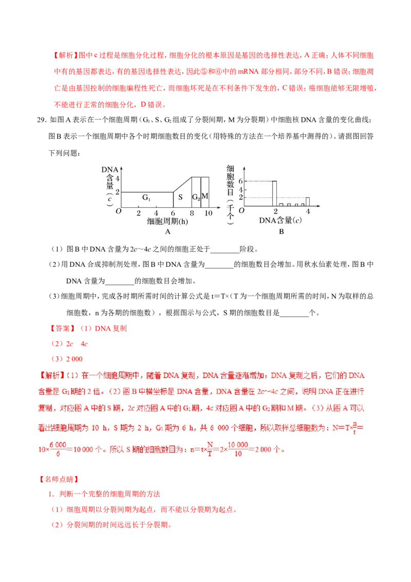 专题03细胞的生命历程-备战2019年高考生物之纠错笔记系列（解析版）_新高考复习资料_2022年新高考复习资料_2022年一轮复习最新版_1.2022年高考生物一轮复习全国通用版